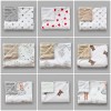 Дитячий двосторонній плед плюш Minky Stripe та польська бавовна 100×80 см